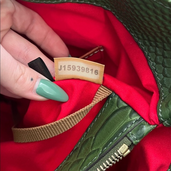 Dooney And Bourke Python Green Tote Bag - Picture 6 of 9